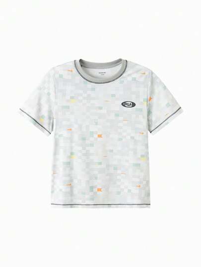 Balabala Boys Lightweight T Shirt Kids Summer UV Protection Cooling Short Sleeve Casual Outdoor Sports Daily Wear Comfortable
