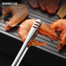 4 Pieces 11 Inces N BBQ Tongs Stains Steel Grill  Food Tongs Tweezers Cong Clamp Tool  Salad Fis Steak Barcue Buffet Meat - Silver - View 4