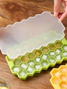 1pc Silicone 37-Cavity Honeycomb Ice Cube Tray, Creative Hexagonal Design Stackable Ice Tray, Suitable For Making Creative Ice Drinks And Summer Essential Beverages - Multicolor - View 14