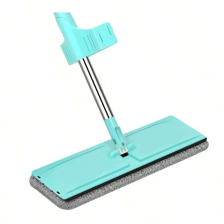 Flat Mop, Household Hand-Washable Mopping Artifact, Wet And Dry Mop, One Mop To Clean Wooden Floors, Large Floor Mop - Cây lau nhà một con lăn màu xanh lá cây, kích thước 12*40cm - Xem 1