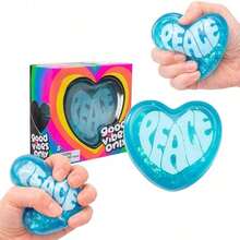 NEE DOH Love Pinch Music, Love Shape Daily Decompression And Decompression, Soft Feel And Slow Rebound, Fun Portable Toy - Màu xanh lam - Xem 7