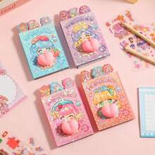 Glitter Coloring Folding Series Tracing Coloring Book, Cartoon Theme DIY Painting Book, High-Quality Graffiti Notebook - Multicolor - View 4