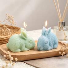 3D Lying Rabbit Silicone Candle Mold, Cute Realistic Bunny Shaped Candle Making Mold, Non-Stick Silicone Molds For Beeswax Candles, Aromatherapy Soap, Epoxy Resin, Plaster, DIY Craft & Home Decor - Rabbit - View 10