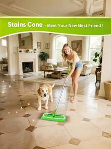 1/3/5pcs Reusable Washable Microfiber Mop Replacement Pads, High Absorbency Lint-Free Scratch-Resistant Design, Suitable For Most Flat Mops, Ideal For Tile, Wood, Marble Floors Daily Cleaning - Mop Cloth - View 7