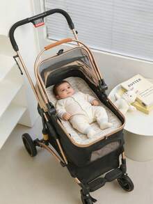Đệm lót ghế xe đẩy mềm mại, đệm lót bằng cotton đa năng dùng được cho xe đẩy, ghế ăn dặm, cũi, phù hợp cho bé trai và bé gái. - Nhiều màu - Xem 3