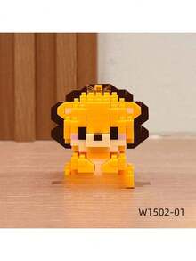 1 Cute Animal Building Blocks, Birthday Gift, DIY Animal Series Blocks, Desktop Decor, Stress Relief, Home Collection Decor, Assembled Dolls, Office Desk Ornament, Desktop Decoration - Multicolor - View 4