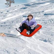 Red Sled Snowboard W/ Handle For Kids Snowboard Sledding Snowboard Winter - Default - View 2