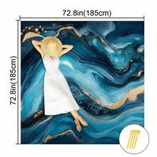 1pc Gold Pattern Beach Mat, Extra Large Beach Mat, Lightweight And Durable. Perfect For Travel, Camping And Picnic. Adult Extra Large Size. Perfect For Beach And Outdoor Adventures - Style5 - View 13