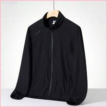 2025 New Summer Stand Collar Outdoor Skin Apparel For Men And Women, Breathable Quick-Drying Long-Sleeve Fashionable Thin Jacket - Men's/Black - View 3