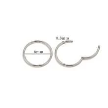 1pc Silver 304 Stainless Steel Spring Ring Clasp, Openable O-Ring Keychain Connector For DIY Jewelry, Bags, And Crafts - Buckle - View 12