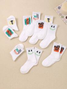 Graffiti Print Ankle Socks | Urban Street Style, Unisex, Breathable & Comfortable | Multiple Designs, Suitable For Sports And Daily Wear, Teens Socks, Random Styles - Multicolor - View 8