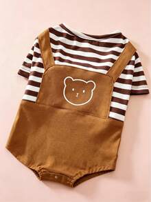 1 bộ quần áo cho chó cưng hình gấu có dây đeo, thích hợp cho mùa xuân và mùa thu. - màu nâu - Xem 12