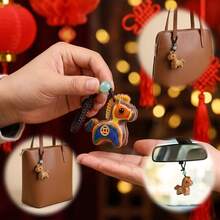 Bộ 1 chú ngựa gỗ may mắn treo trang trí - Kèm đồng xu chúc phúc, bộ quà tặng ý nghĩa (Màu sơn có thể khác nhau tùy người) - Nhiều kiểu dáng - Xem 3