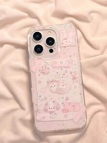 1 pieza, Notas adhesivas blancas y dulces de la hermana Ins con gatos y perros siguiendo a Iphone17/Iphone17promax/Iphone16Promax/Iphone15pro/Iphone14 Iphone13/12/11 como regalo para la familia/amigo/hermana/novia en el Día de San Valentín/cumpleaños/Día de la Madre. - Rosa - Ver 2