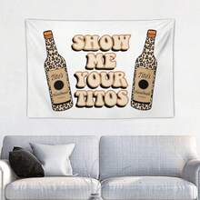 1 pieza Tapiz "Muéstrame tus Titos", tapiz divertido de Vodka Tito's con estampado de leopardo, decoración de habitación estética, tapiz para fiesta en dormitorio universitario, tapiz para dormitorio, tapiz para colgar en la pared, tapiz para mujeres, tapiz para hombres, tapiz para sala de estar, tapiz Y2K, tapiz estético, tapices, tapiz bohemio, tapiz divertido, tapiz, tapiz divertido para dormitorio, accesorios para habitación, decoración de habitación Y2K, banderas para dormitorio, decoración del hogar, bandera personalizada, papel tapiz despegable y adhesivo, banderas para habitación, Cutecore, bandera personalizada, país, pósteres para dormitorio, decoración de pared para sala de estar, decoración de pared para dormitorio - 1PC - Ver 2