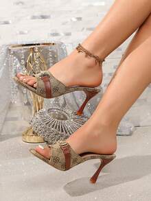 Fashionable Women's Summer Elegant French Style High Heels, Versatile - Brown - View 4