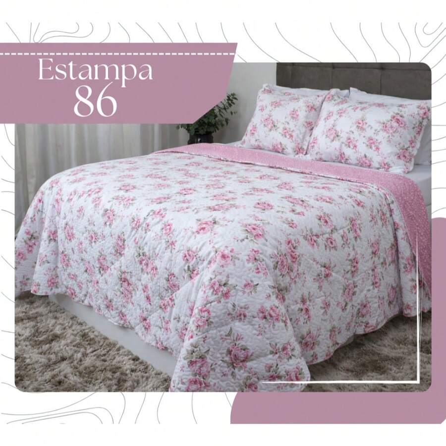 Luxury Double-Sided Embroidered Bedspread Set For Queen/King Sizes - 86 - 查看 1