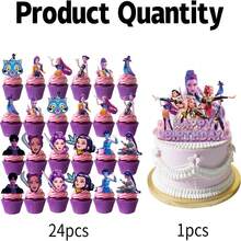 asmodee Cartoon Theme Cake Decorations, Anime Cupcake Liners Decorations For Birthday Party Supplies - View 5