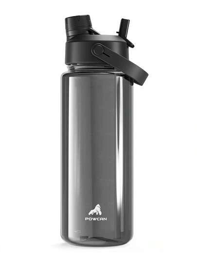 Bình nước trong suốt 40 oz có vạch chia thời gian, nắp có vòi hút 2 trong 1, chống rò rỉ và bền chắc, miệng rộng, thích hợp cho thể thao, trường học, công việc, cắm trại, du lịch và gia đình.