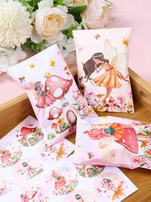 Bộ 27 nhãn dán phong bì chủ đề cổ tích, trang trí tiệc sinh nhật chủ đề cổ tích, túi quà tặng hình nấm cổ tích vẽ màu nước, túi đựng kẹo hình khu rừng thần tiên, trang trí vườn cổ tích, túi quà tặng dễ thương, trang trí tiệc sinh nhật lần thứ nhất, đồ dùng cho tiệc tiết lộ giới tính em bé, túi đựng kẹo giấy sinh nhật công chúa, tiệc mừng em bé, đám cưới, tiệc cô dâu, phần thưởng trong lớp học. - Nàng tiên hoa - Xem 7