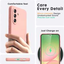 Galaxy A56 A36 A26 A16 A06 A07 A17 A27 A37 A57 S26 S25 FE 手機殼，修身軟膠保護殼，夏季糖果色可愛少女風，相容 Galaxy S26 Ultra S25 Ultra、Honor、Note 15 - 粉色 - 查看 7
