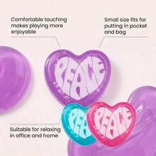 NEE DOH Love Pinch Music, Love Shape Daily Decompression And Decompression, Soft Feel And Slow Rebound, Fun Portable Toy - Màu xanh lam - Xem 4