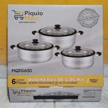 Pudding Molds With Black Silicone Handles / 6-Piece Stainless Steel Cookware Set, High Quality And Durable, Compatible With Any Heat Source Including Induction. - View 3