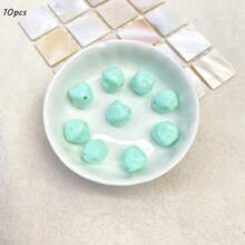 12mm Piedra irregular de unicolor chapada en AB con orificio pasante, material para accesorios de joyería DIY/cuerda de teléfono móvil, pulsera y otros - Multicolor - Ver 32
