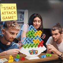 Balance Tower Game: 41 57Pcs/Set Fun Stacking Desktop Edition | Family Gathering And Travel Entertainment Puzzle And Stress Relief - Multicolor - View 2