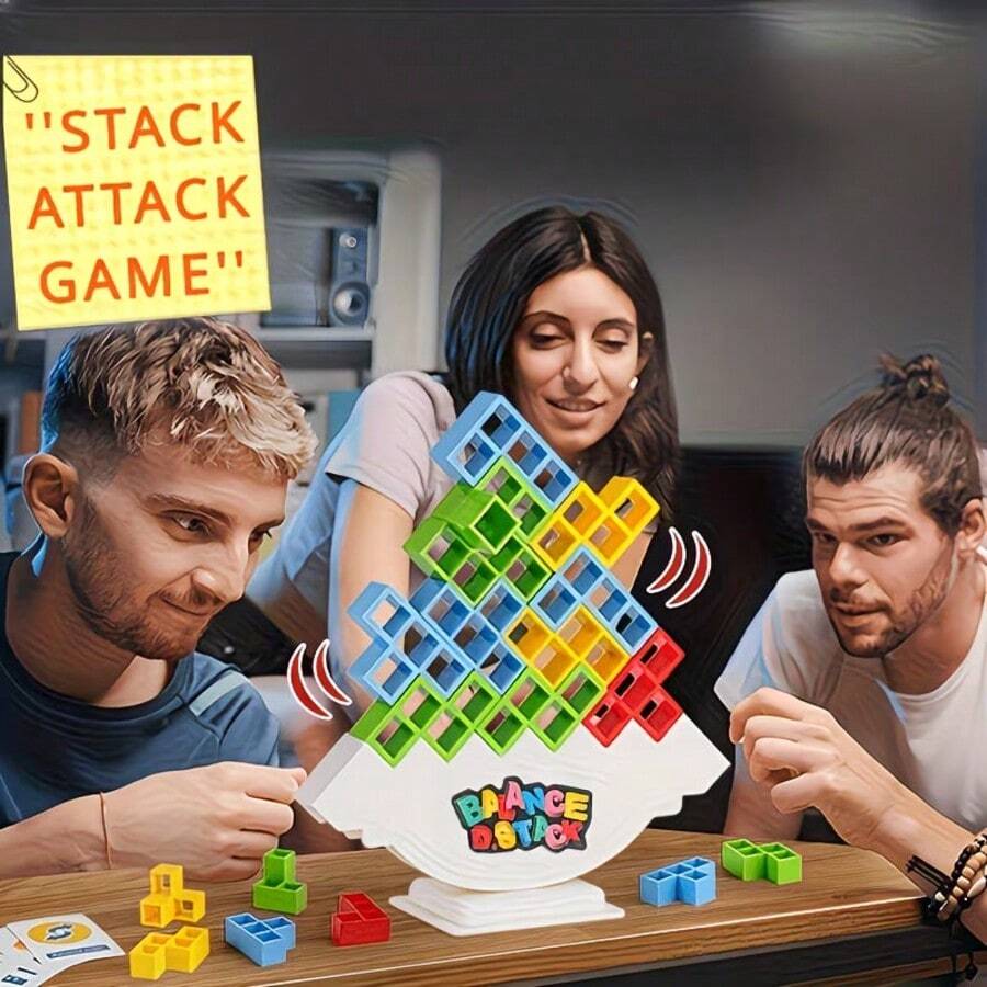 Balance Tower Game: 41 57Pcs/Set Fun Stacking Desktop Edition | Family Gathering And Travel Entertainment Puzzle And Stress Relief