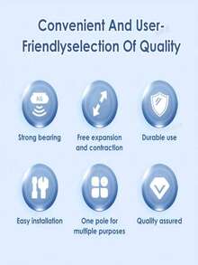 L-Shaped/Curved Curtain Rod, Stainless Steel, Reinforced, Thickened, No Drilling Required, Won't Damage Walls, Indoor Decor, Easy Installation, Suitable For Multiple Scenarios, Stable, Non-Slip, Adjustable, High Load-Bearing Capacity - LLg-4 - View 10