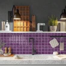Crystal Mosaic Self-Adhesive Wall Sticker, Waterproof Anti-Moisture Wallpaper For Bathroom, Oil-Proof Decorative Sticker For Kitchen, Removable Subway Tile Splash Guard, 3D Self-Adhesive Wall Tiles, Kitchen And Bathroom Splash Guard Sticker, Kitchen And Bathroom Tile Home Decor - Ideal For DIY Kitchen, Bathroom, Laundry Room, Camper And Fireplace Decor - GST109 - View 1