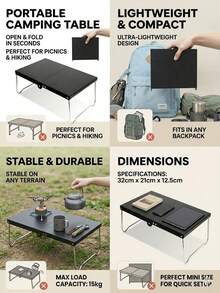 A Lightweight, Foldable Camping Table-Essential Gear For Hikers, Anglers, And Campers Alike. Sturdy , It Makes An Excellent Gift Choice For The Travel Season, Back-To-School Season, Or Graduation Ceremonies. - Multicolor - View 4