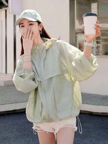 Women Lightweight Jackets - 綠色 - 查看 1