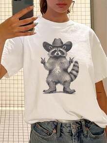 Dam-T-shirts - Vitt - Visa 1