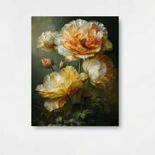 Pintura en lienzo de múltiples s sin marco, 2D plano, 1 pieza, belleza floral majestuosa - Encantador estampado de flores de adormidera, obra de arte exquisita, regalo para amantes de la naturaleza y las flores. Decoración para el hogar - Enmarcado - Ver 1