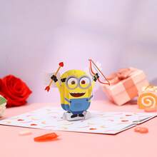 Miniso 1 Thiệp chúc mừng sinh nhật 3D hình Minion trong phim Despicable Me, Thiệp chúc mừng sinh nhật chủ đề Minion kèm phong bì, Thiết kế Minion chuối dễ thương, Món quà lý tưởng cho người hâm mộ. - A - Xem 4
