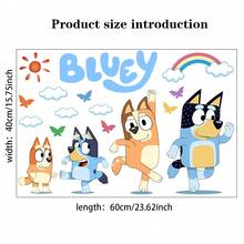 Bluey 3D 破墙 Bluey 一家墙贴，可移除乙烯基 Bluey 和 Bingo 一家墙贴，创意洞景墙贴，卧室装饰，即撕即贴卡通家居装饰，房间和浴室墙贴 - 多色多款 - 查看 20