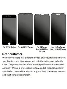 3片裝螢幕保護貼適用於 iPhone 17 Pro Max, 17 Pro, 17 Air, 17E, 16 Pro Max, 16, 16 Pro, 16 Plus 及 14 Pro Max (6.9/6.7 吋)。採用高品質 9H+ 陶瓷膜製成，柔軟舒適、耐刮且觸控靈敏。可搭配手機殼使用，是生日、家人和朋友的理想禮物。必備螢幕保護貼與配件。 - 黑色 - 查看 10