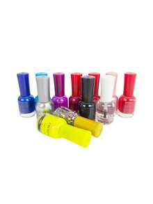 Set Of 12 Water-Based Nail Polishes, 16ml, Quick-Drying, Long-Lasting, Easy To Use, Suitable For Beginners, For Salon Or Home Use - Gold - View 2