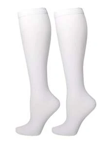 6 Pairs Copper Ion Compression Sports Socks, Unisex, Suitable For Cycling, Football, Basketball And Other Sports, Solid Color Long Socks, Comfortable And Warm - Multicolor - View 18