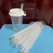 Large Transparent Straws Suitable For Hot And Cold Drinks, Can Be Used For Hot Chocolate, Iced Coffee, Ice Cream, Milk Tea - View 5