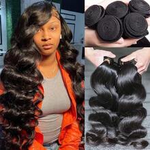 28 30 32 Inch 15A Human Hair Bundles Body Wave Bundles Human Hair Unprocessed Brazilian Virgin Hair Body Wave 1/3/4 Bundles Unit Real Human Hair Extensions For Women Natural Black - Natural Black - Xem 1