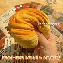 Squishy & Decompress Thick Baked Cheese Bread Toys, Creative Slow Rebound Stress Relief Small Gifts For Friends And Family - Multicolor - View 9