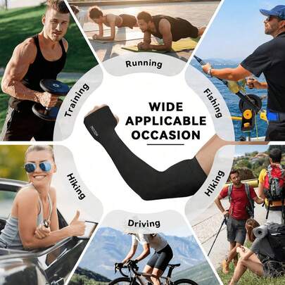 3 Pairs UV Protection Arm Sleeves, UPF 50+ Cooling Compression Sports Arm Sleeves, Unisex Basketball Arm Sleeves, School Halloween Accessory & Winter Arm Warmers