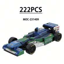 Bloques de Construcción de Coche de Carreras F1, Vehículo Campeón de Carreras de 8 Rejillas (Con Pegatinas), Regalo de Cumpleaños para Niños, Regalo de Navidad - MOC-216948 - Ver 13