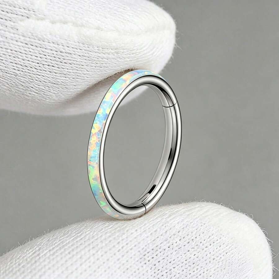 Khuyên mũi ngọc trai 16G - Khuyên tai ngọc trai - Khuyên mũi G23 cho nam và nữ, khuyên sụn tai, khuyên vành tai, khuyên dái tai, khuyên vành tai, hộp trưng bày trang sức xỏ khuyên - trắng - Xem 1