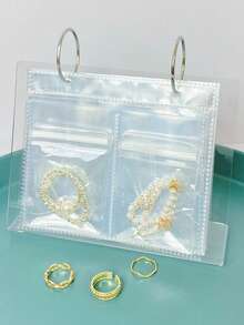 Jewelry Storage Box, Earring, Necklace, Ring Organizer Display Stand, Transparent Anti-Oxidation Bag - A - View 9