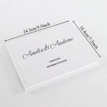 Customized Wedding Guest Signature Book, Linen Photo Album, Engagement Commemorative Album, Wedding Memorabilia, Personalized Anniversary Gift, Modern Guest Reception Book - Multicolor - View 6