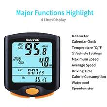 Bike Cpr ® Wirele Bicycle Peedeter Bike Odeter Cycling Multi Funcn Of 4 Line Diplay With Backlight YT-813 - Black - View 3